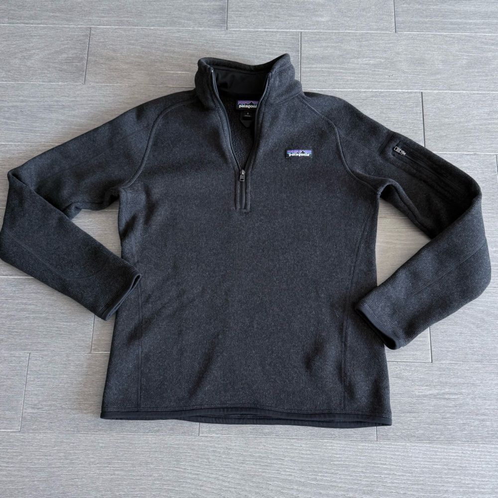 Patagonia Women's Better Sweater 1/4-Zip Fleece Black S Small 25617 Sweatshirt - Picture 11 of 13
